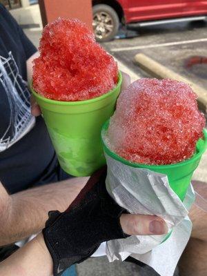 stuffed snow cones in color change cups!