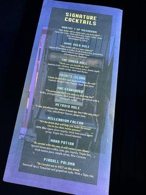 Drink menu page 1