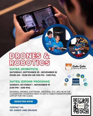 Enroll now to Drones and Robotics for kids.