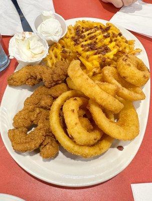 Munchie Mania: Chicken Tenders, Loaded Waffle Fries & Onion Rings