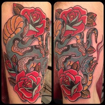 serpant and roses by Cary