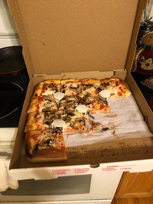 Sicilian pizza with mushrooms   Old Fashioned Sicilian Pizza