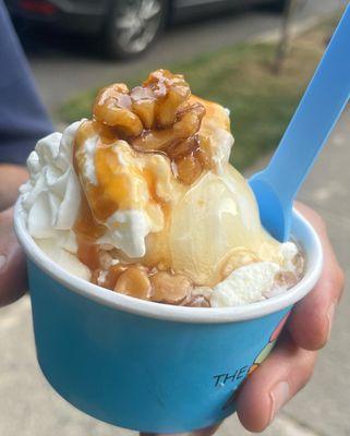 All That - vanilla ice cream, wet walnuts and caramel drizzle