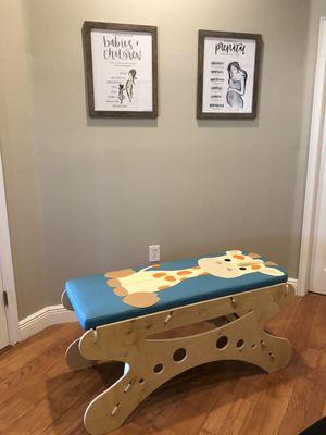 Melbourne Chiropractor, Christie Chiropractic Pediatrics Adjustment area