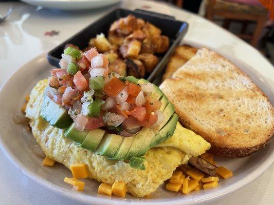 Vegan Avocado Bacon Omelet