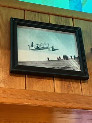 Cool photo in the restaurant!