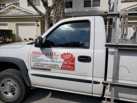 Broken window repair on an investment home for Bill Lewis in Fort Pierce, Florida.