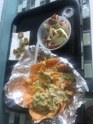 Disgusting ! everything was literally frozen . From the taco bowl to the cheese and tomatoes, to the guac which didn't even taste like it