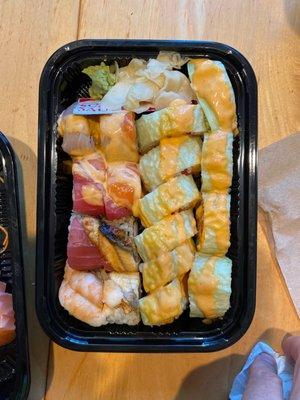 5 Element Roll (L). Ms. Tiger Roll (R).