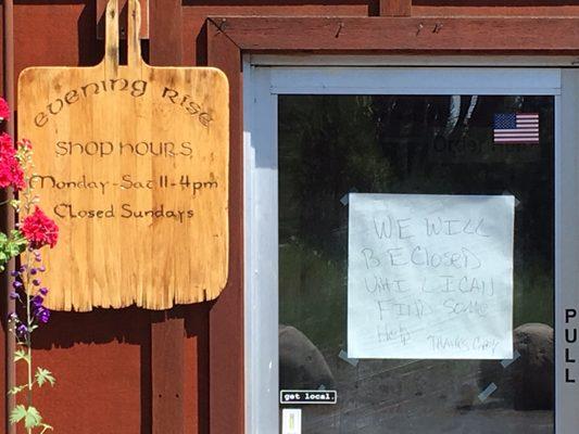 Closed Sunday's , and any other day the owner decides to take a day off.  Still best bread and we always come back.