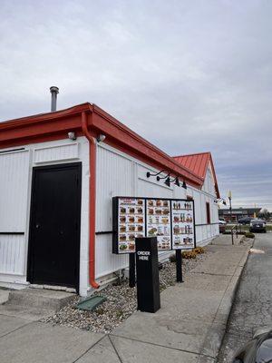 Drive through with menu