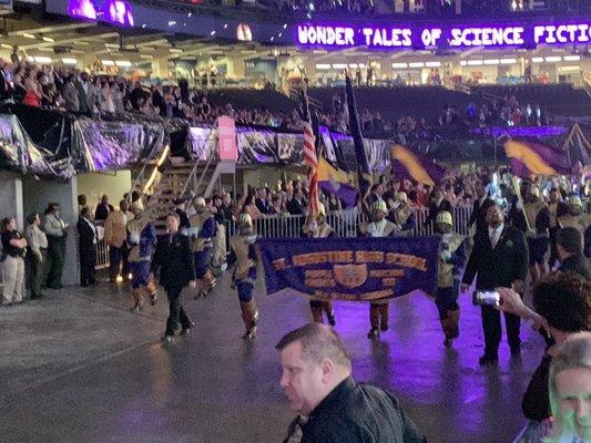 St. Augustine High School marching band.