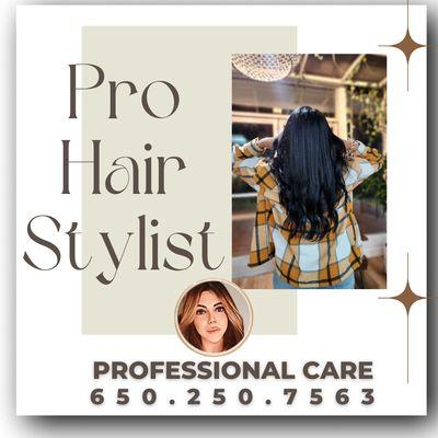 CA cosmetology licensed. Based in SJ
Pro hairstylist (cut & color)
Extensions. Get your appointment with Niloo on square site, linked!