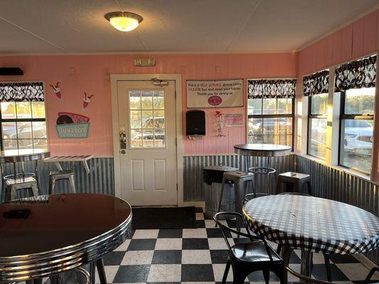 Inside the eating area