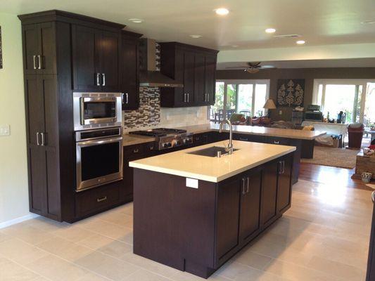 Photo of us developer and property inc -kitchen remodeling custom cabinetry and Cesar Stone.