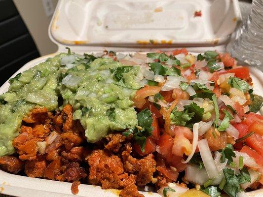 chorizo bowl with guac