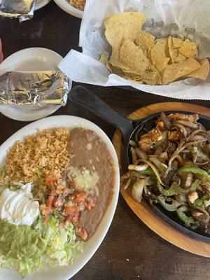 Steak and Chicken Fajita Dinner