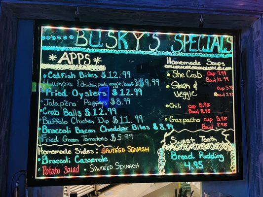 Busky's Specials