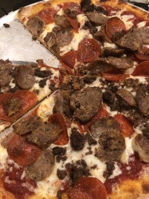 Personal meat pizza