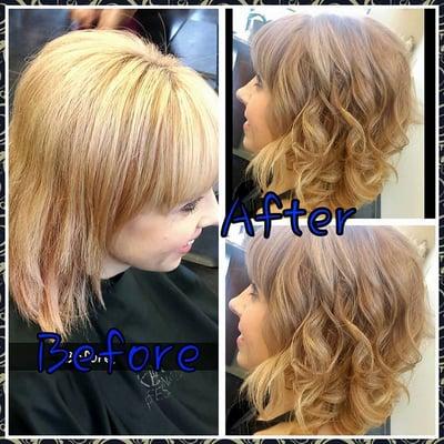 Before and After color and style changes