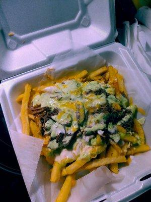 These are the crazy fries, they were good but I think they were upset that we only wanted beef.