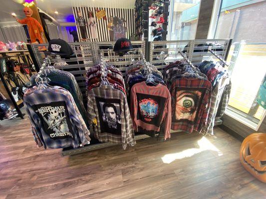 Horror shirts , horror flannels , band flannels