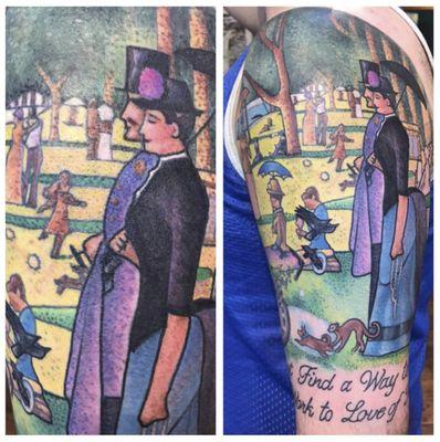 Georges Seurat
French artist as a tattoo by Ms. Mikki 
msmikki503.com