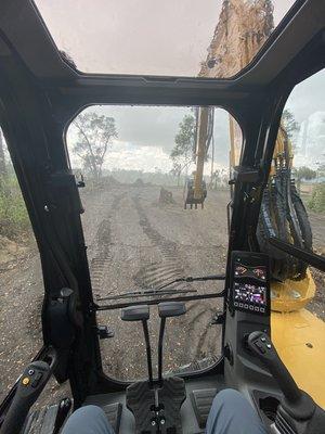 Inside view from the escavator.