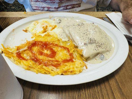 Biscuits and gravy yummy!