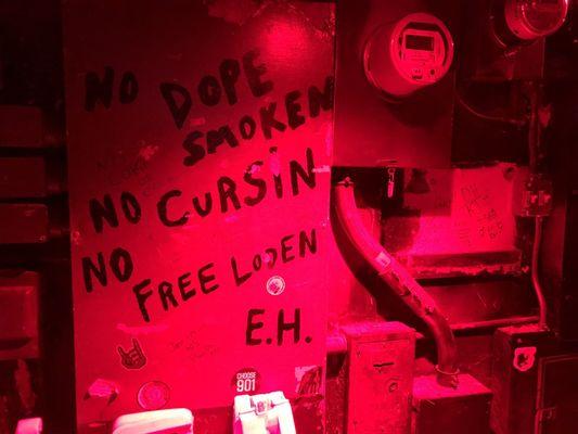 No Dope Smoken No Cursin No Free Loden