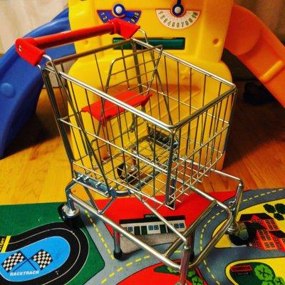 Melissa & Doug shopping cart. Amazon price: $55.99. Goodwill Lynnwood: $12.99.