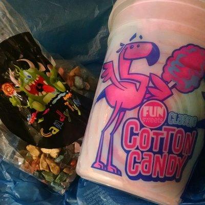 Rock candy and cotton candy.