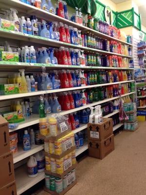 Cleaning products & a lot which are name brand