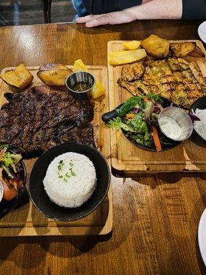 plancha pollo and Churrasco