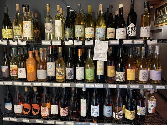 Amazing (and reasonably priced) natural wine selection!