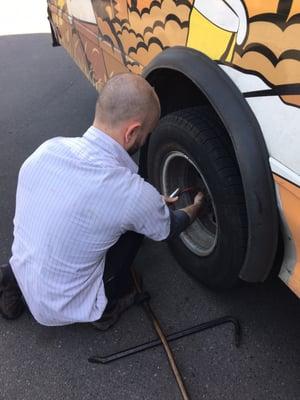 Thank you for helping me fill my tire!