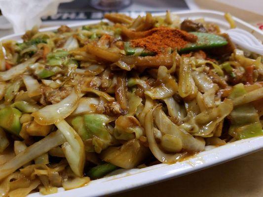 Vegetable moo Shu..tastes good a lot of cabbage.