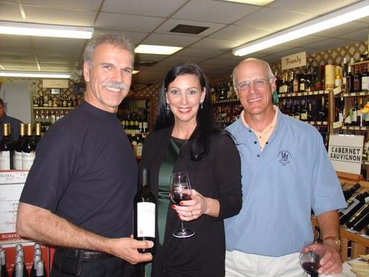 From Left to Right: Tim  Mondavi, Camille Copeland,GM of Rollers and John Kelsey, Owner of Rollers Wine & Spirits.