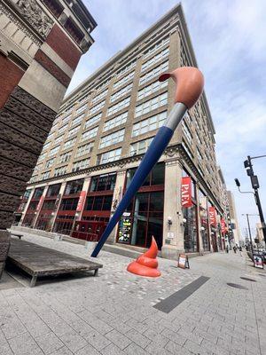 The paint brush at the University of the Arts PAFA, and the entrance to Table AU