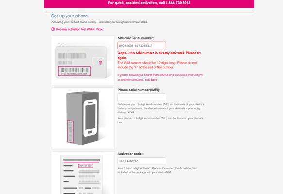 Picture 3 of 3: After waiting 10 days, the SIM turns out to have been used.  (I erased my IMEI from the picture).