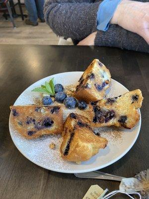 Warm blueberry muffin