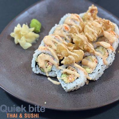 Crispy Rock Shrimp Roll.