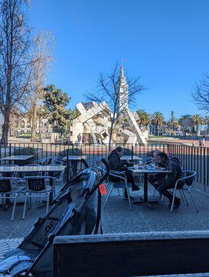 Outdoor dining area