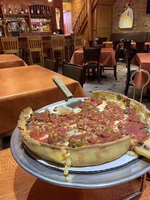 Medium Chicago Special Deep Dish Pizza gluten free.