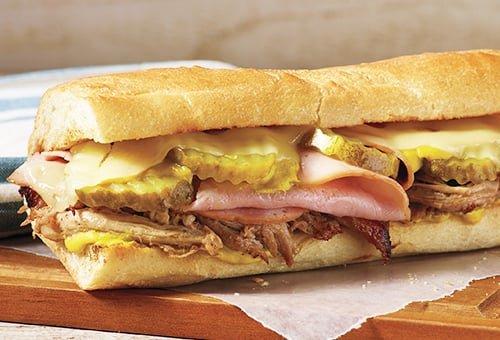 Smoked pork Cuban sandwich.