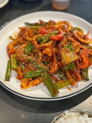 Spicy calamari sti fry