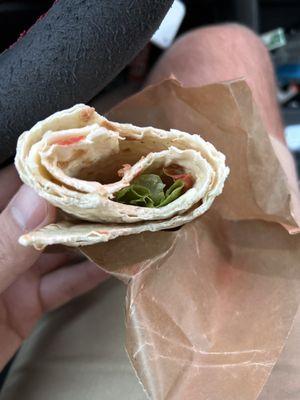 Turkey, bacon, and avocado wrap