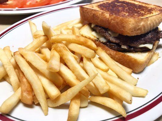 Patty Melt and Fries