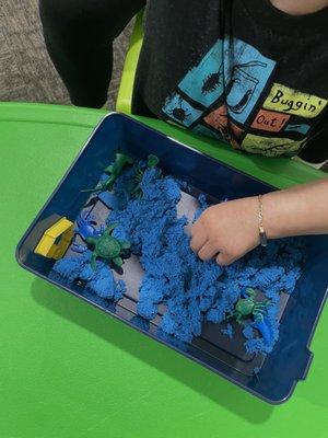 Sensory play during our Speech Early Intervention group session