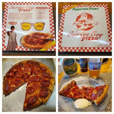 Delicious flavored crust and sauce. Lots of cheese, Pepperoni. $6.98. Created by Palermo's Foods, Wisconsin.  6/2/2022